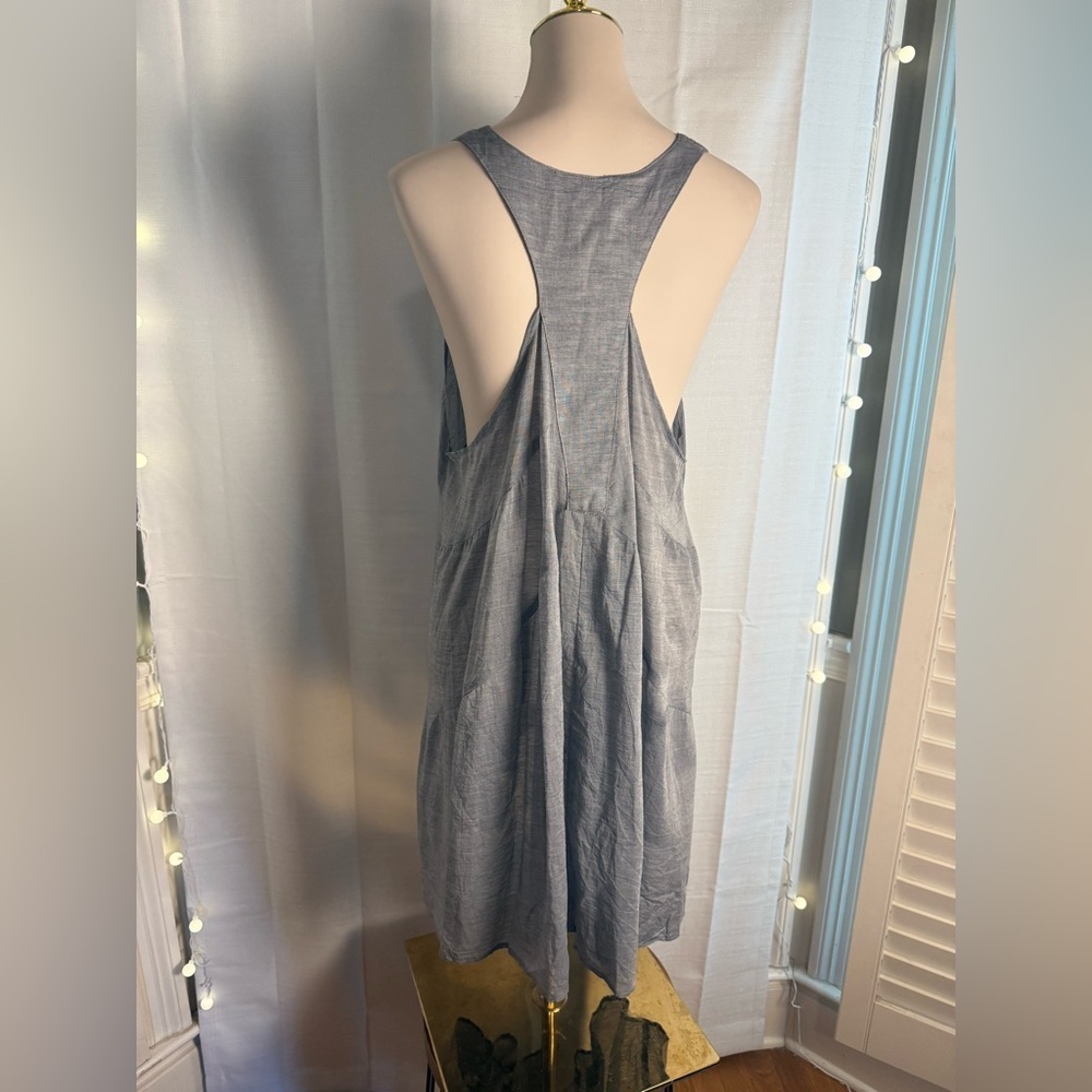 Koch Gray Sleeveless Mini Dress Large